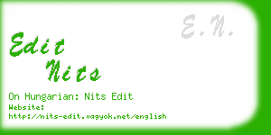 edit nits business card